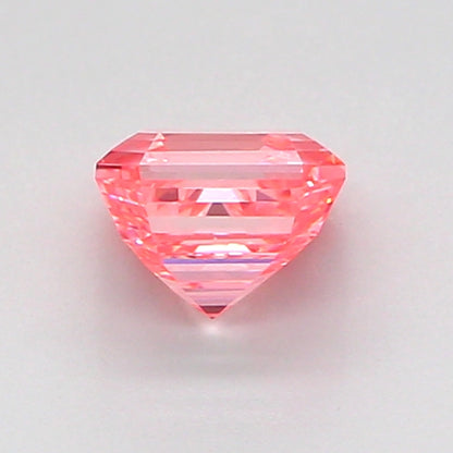 ASSCHER 1.01 CARAT FANCY VIVID PINK VVS2  VG VG STRONG