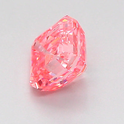 ASSCHER 1.01 CARAT FANCY VIVID PINK VVS2  VG VG STRONG