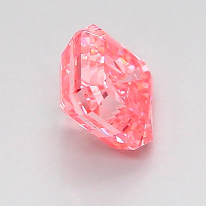 ASSCHER 1.01 CARAT FANCY VIVID PINK VVS2  VG VG STRONG