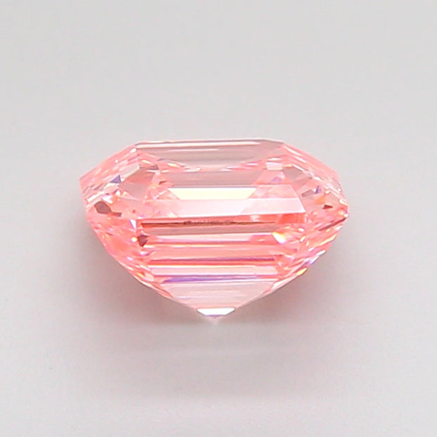 asscher 1.41 carat fancy intense pink vs2  vg vg strong