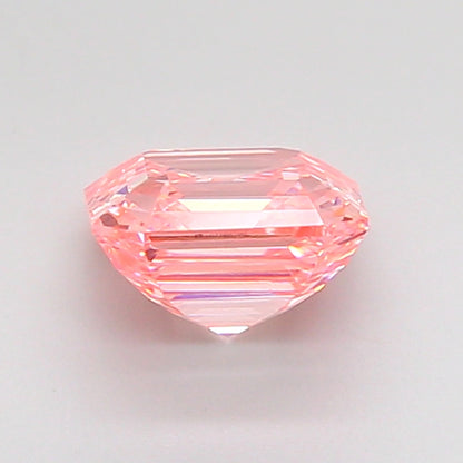 ASSCHER 1.41 CARAT FANCY INTENSE PINK VS2  VG VG STRONG