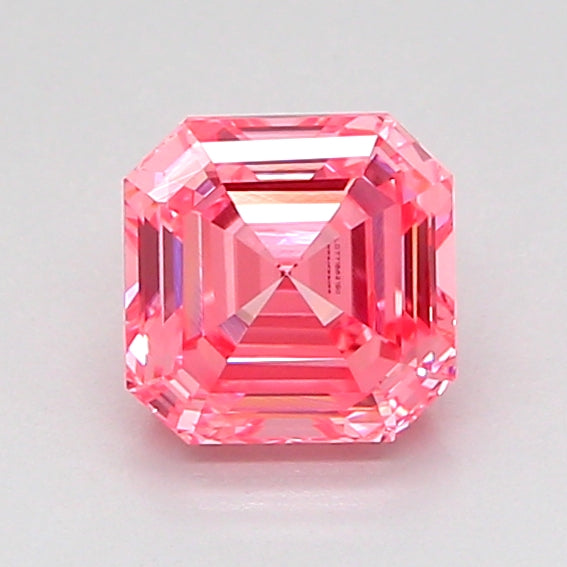 asscher 1.07 carat fancy vivid pink vs1  vg vg strong