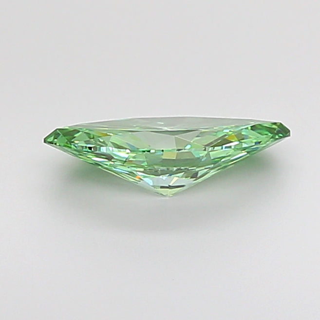 marquise 1.36 carat fancy vivid green vs1  vg ex none
