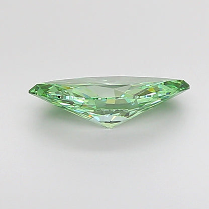MARQUISE 1.36 CARAT FANCY VIVID GREEN VS1  VG EX NONE