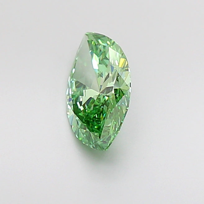 marquise 1.36 carat fancy vivid green vs1  vg ex none