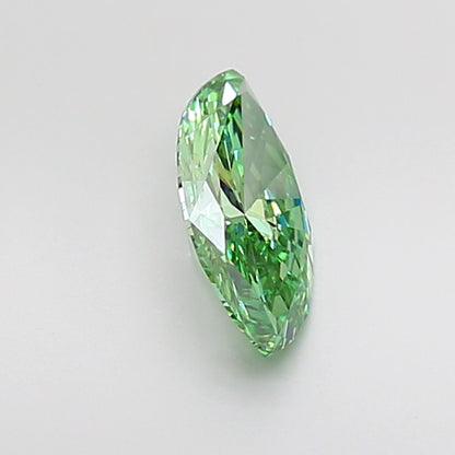 MARQUISE 1.36 CARAT FANCY VIVID GREEN VS1  VG EX NONE