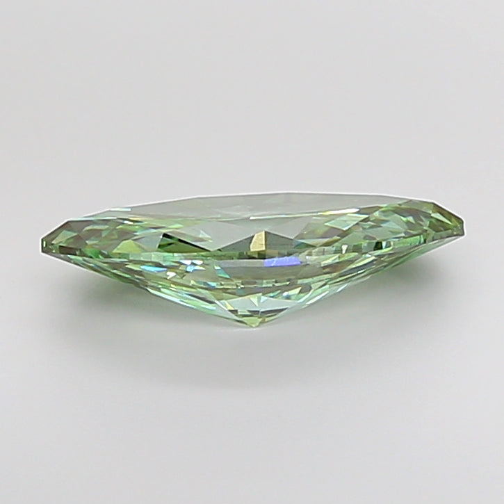 marquise 3.51 carat fancy vivid green vs2  ex ex none