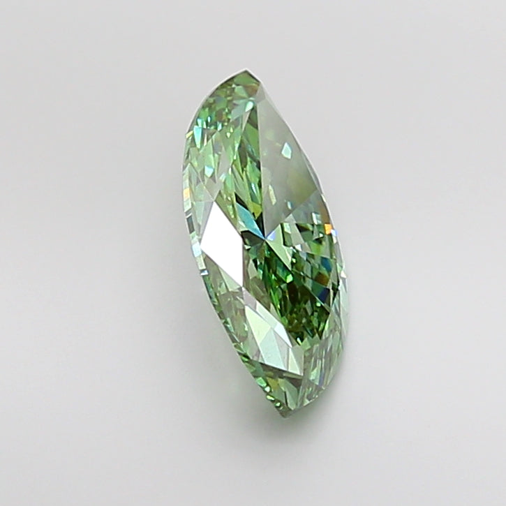 marquise 3.51 carat fancy vivid green vs2  ex ex none