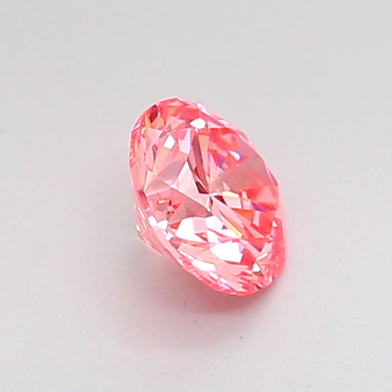 round 0.53 carat fancy vivid pink vvs2 vg vg vg strong