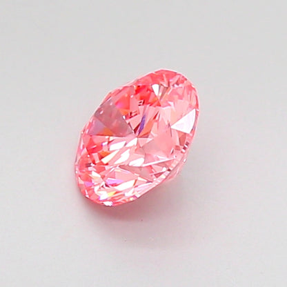 ROUND 0.5 CARAT FANCY VIVID PINK VVS2 VG VG VG STRONG