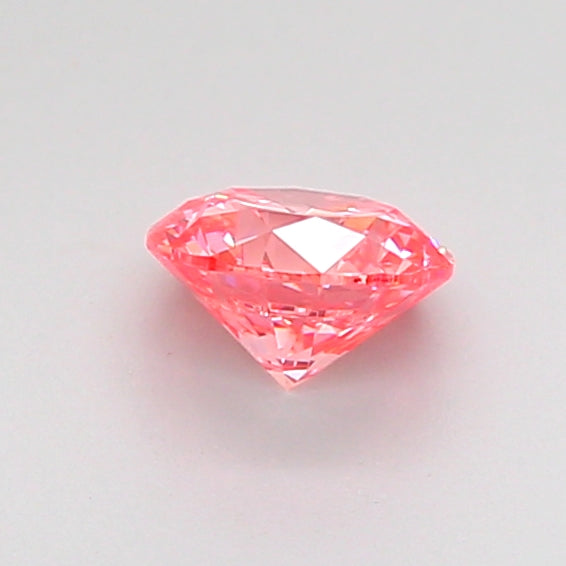 round 0.53 carat fancy vivid pink vvs2 ex vg vg strong