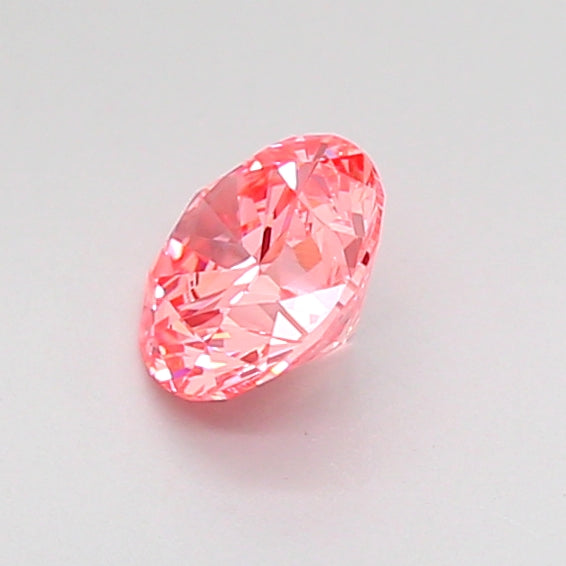 round 0.53 carat fancy vivid pink vvs2 ex vg vg strong