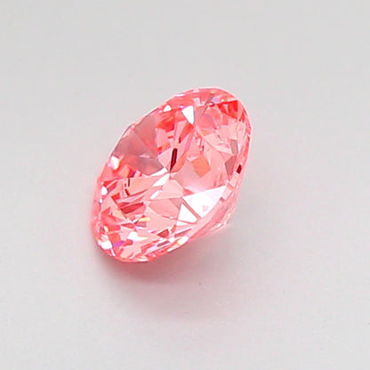 ROUND 0.53 CARAT FANCY VIVID PINK VVS2 EX VG VG STRONG