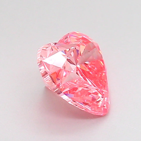 heart 0.99 carat fancy vivid pink vvs2  vg vg strong