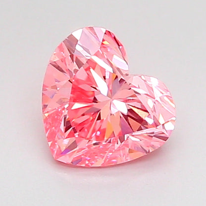 HEART 0.99 CARAT FANCY VIVID PINK VVS2  VG VG STRONG