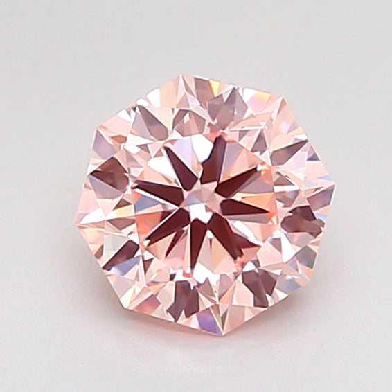 octagonal 0.92 carat fancy pink vvs2  ex ex slight