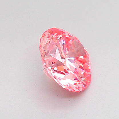 ROUND 0.91 CARAT FANCY VIVID PINK VS1 VG VG VG STRONG