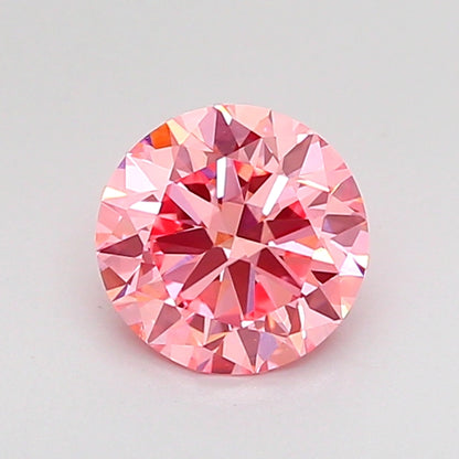 ROUND 0.91 CARAT FANCY VIVID PINK VS1 VG VG VG STRONG