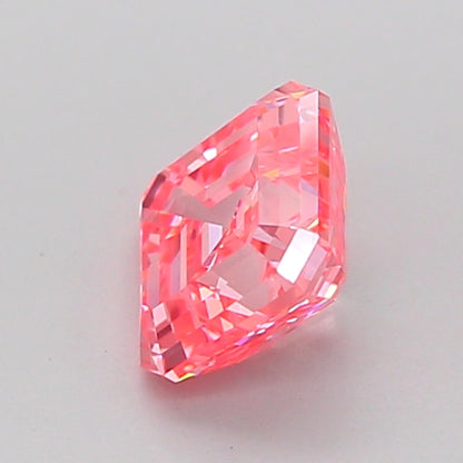 ASSCHER 1.02 CARAT FANCY VIVID PINK VVS2  VG VG STRONG