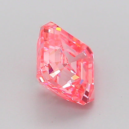 ASSCHER 1.02 CARAT FANCY VIVID PINK VVS2  VG VG STRONG