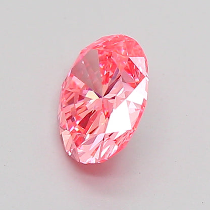 OVAL 1.03 CARAT FANCY VIVID PINK VVS2  VG VG STRONG