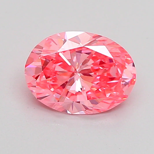 OVAL 1.03 CARAT FANCY VIVID PINK VVS2  VG VG STRONG