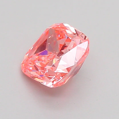 CUSHION 1.03 CARAT FANCY VIVID PINK VVS2  VG VG STRONG