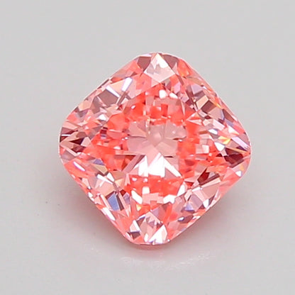 CUSHION 1.03 CARAT FANCY VIVID PINK VVS2  VG VG STRONG