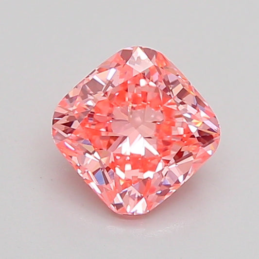CUSHION 1.03 CARAT FANCY VIVID PINK VVS2  VG VG STRONG