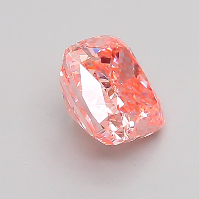 cushion 1.5 carat fancy vivid pink vvs2  vg ex strong