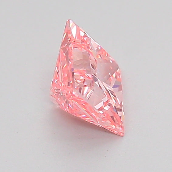 princess 0.77 carat fancy intense pink vvs2  vg vg strong