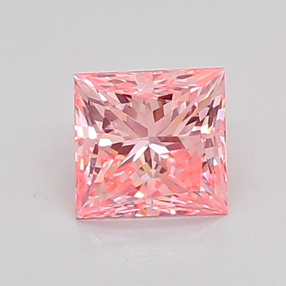 princess 0.77 carat fancy intense pink vvs2  vg vg strong