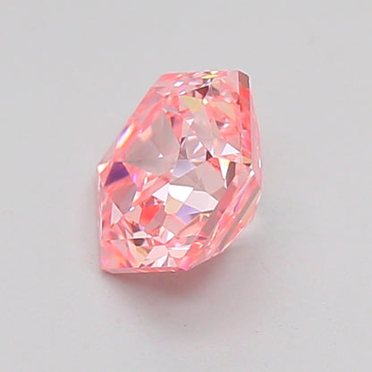 HEXAGONAL 1.08 CARAT FANCY INTENSE PINK VVS2  VG VG SLIGHT