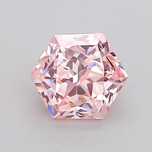 HEXAGONAL 1.02 CARAT FANCY PINK VS1  VG VG SLIGHT