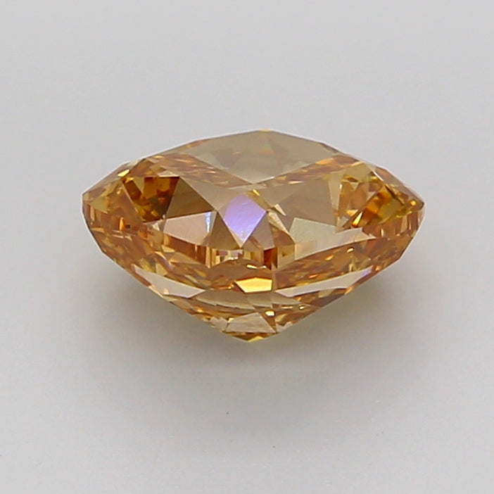 cushion 3.01 carat fancy yellow brown si1  ex ex very slight