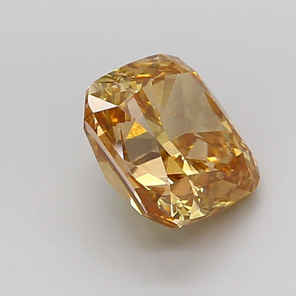 CUSHION 3.01 CARAT FANCY YELLOW BROWN SI1  EX EX VERY SLIGHT