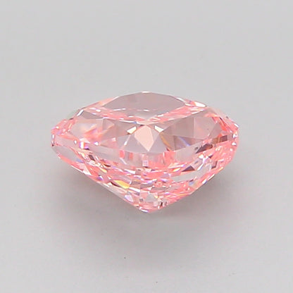 CUSHION 1.52 CARAT FANCY INTENSE PINK VS2  VG Fair STRONG