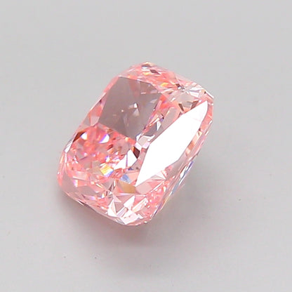 CUSHION 1.52 CARAT FANCY INTENSE PINK VS2  VG Fair STRONG