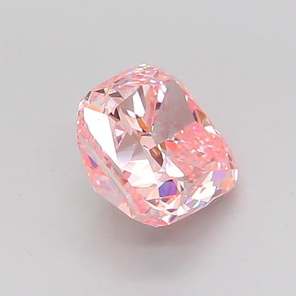 CUSHION 1.52 CARAT FANCY INTENSE PINK VS2  VG Fair STRONG
