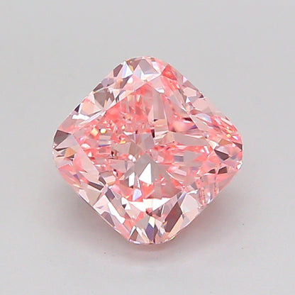 CUSHION 1.52 CARAT FANCY INTENSE PINK VS2  VG Fair STRONG