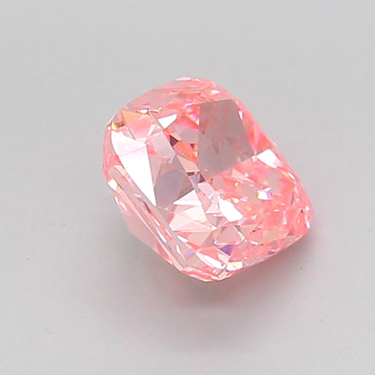 CUSHION 1.54 CARAT FANCY VIVID PINK VVS2  VG VG STRONG