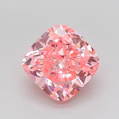 CUSHION 1.54 CARAT FANCY VIVID PINK VVS2  VG VG STRONG