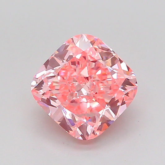 CUSHION 1.54 CARAT FANCY VIVID PINK VVS2  VG VG STRONG