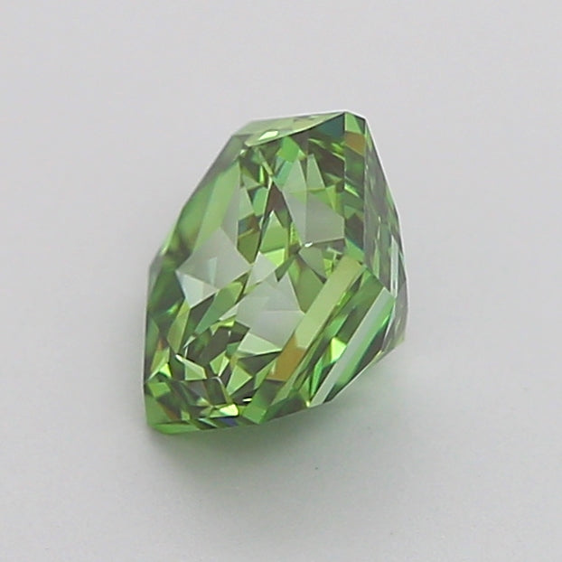 hexagonal 1.02 carat fancy vivid green vs1  vg ex none