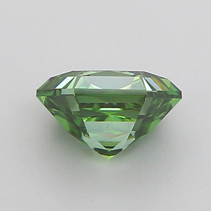 HEXAGONAL 1.03 CARAT FANCY VIVID GREEN VS1  VG EX NONE