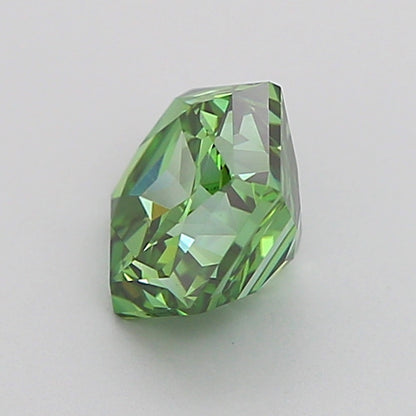 HEXAGONAL 1.03 CARAT FANCY VIVID GREEN VS1  VG EX NONE