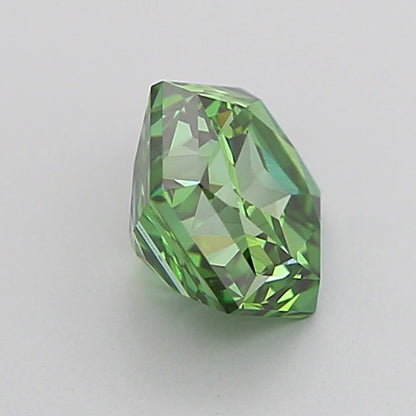 HEXAGONAL 1.03 CARAT FANCY VIVID GREEN VS1  VG EX NONE