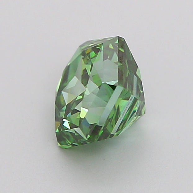 hexagonal 1.06 carat fancy vivid green vs1  vg ex none
