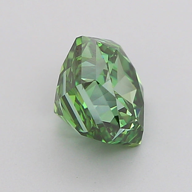 hexagonal 1.06 carat fancy vivid green vs1  vg ex none