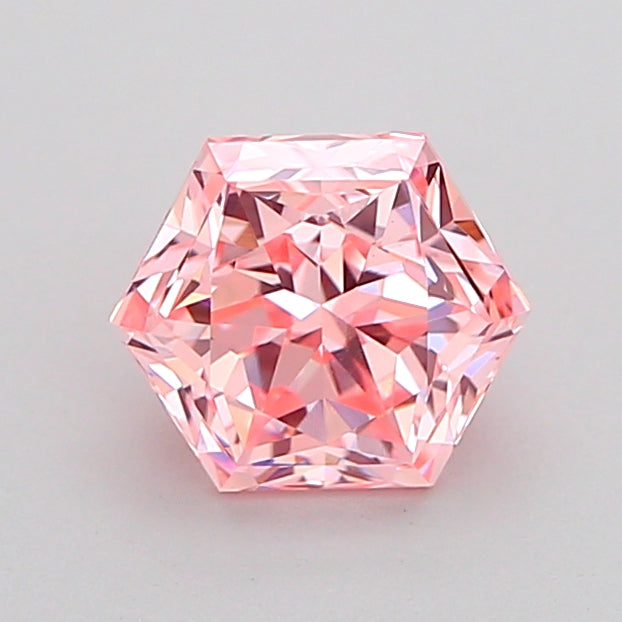 hexagonal 1.06 carat fancy vivid pink vs1  vg vg strong